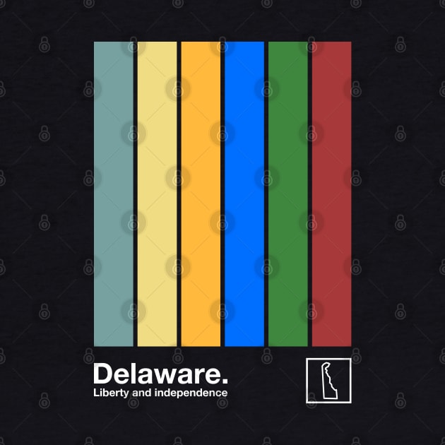 Delaware State Flag  // Original Minimalist Artwork Poster Design by DankFutura